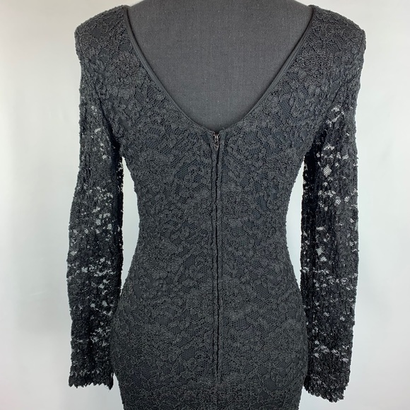 Susan Roselli for ViJack Black Lace Dress Size 10 - Picture 4 of 7